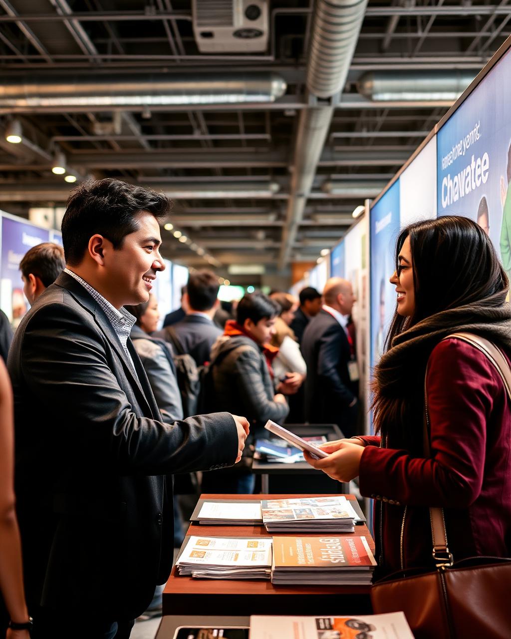 Face-to-face brand event conversation with a customer